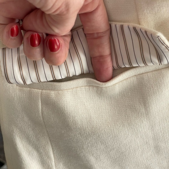 Anthropologie x bishop + young Fontaine Double-Breasted Knit Blazer in Ivory - Picture 8 of 15